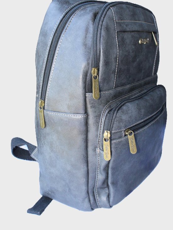 Brand new! Laptop Backpack Cotton Road :Durable PU Leather with front pocket main image 4